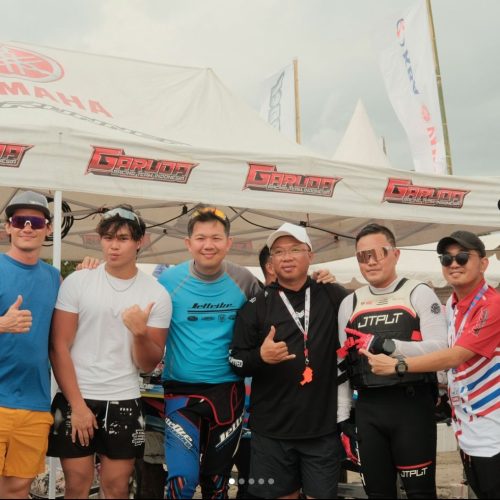 Makassar International Jetski Championship 2025 riders and Yamaha jetski team gathering before the international watersport competition in Makassar