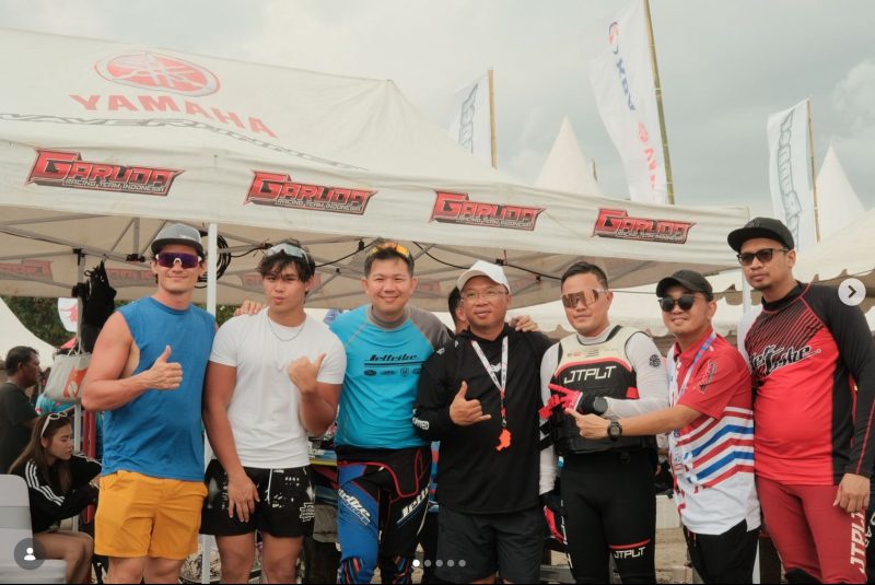 Makassar International Jetski Championship 2025 riders and Yamaha jetski team gathering before the international watersport competition in Makassar